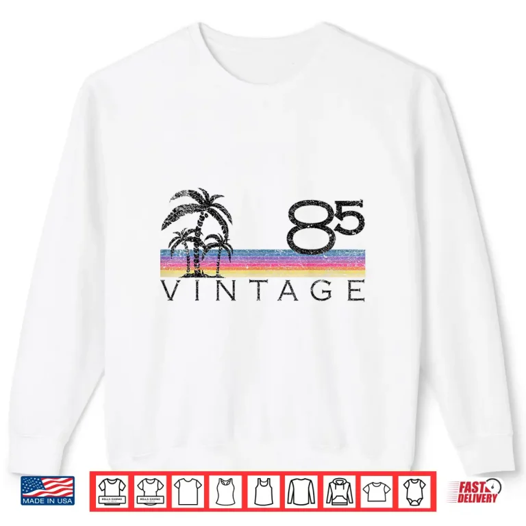 Sweatshirt Vintage Surfing 1985 Pacific Ocean Sunset 40th Birthday Gift Shirt