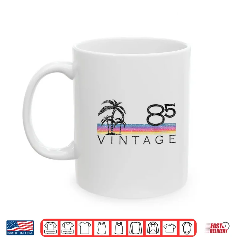 Mug Vintage Surfing 1985 Pacific Ocean Sunset 40th Birthday Gift Shirt