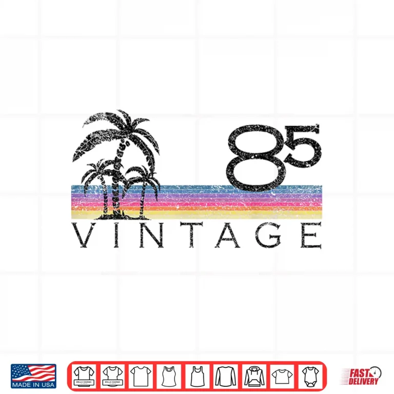 Design Vintage Surfing 1985 Pacific Ocean Sunset 40th Birthday Gift Shirt
