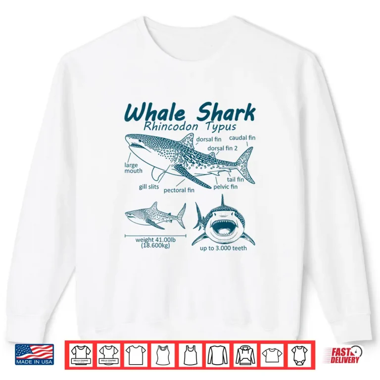 Sweatshirt Whale Shark Anatomy Marine Biologist Sea Costume Shirt