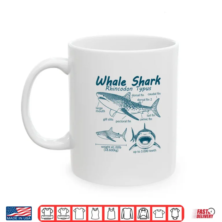 Mug Whale Shark Anatomy Marine Biologist Sea Costume Shirt