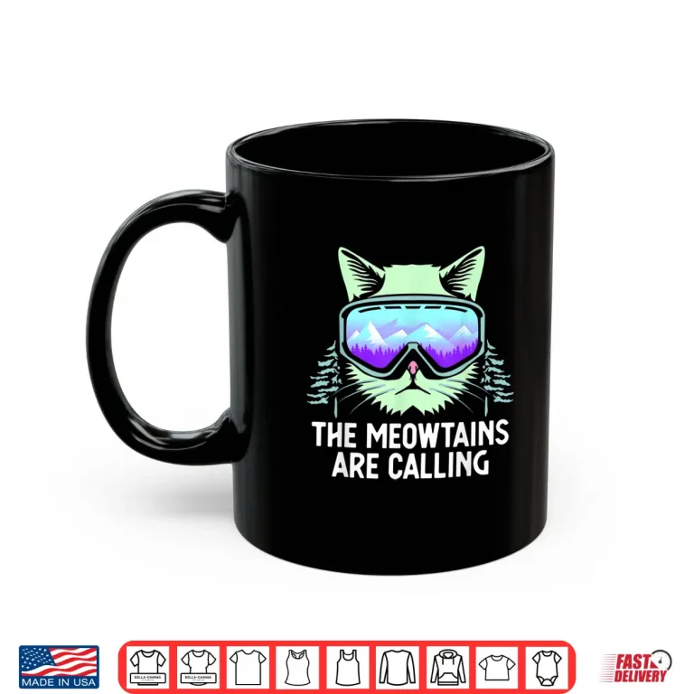 Mug Cool Snowboard For Men Women Kids Ski Lover Mountain Skier Shirt