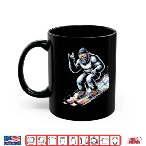 Mug Funny Skiing Bigfoot Ski Winter Sport Snowboarder Skier Shirt