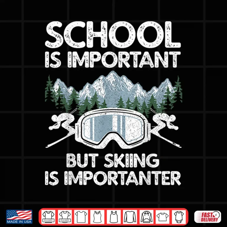 Design Funny Skiing Art For Boys Girls Kids Skier Ski Skiing Lovers Shirt