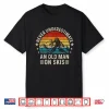 Never Underestimate An Old Man On Skis Funny Skiing Shirt