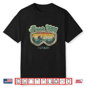Park City Utah Retro Ski Resort Vintage Skiing Vacation Gift Shirt