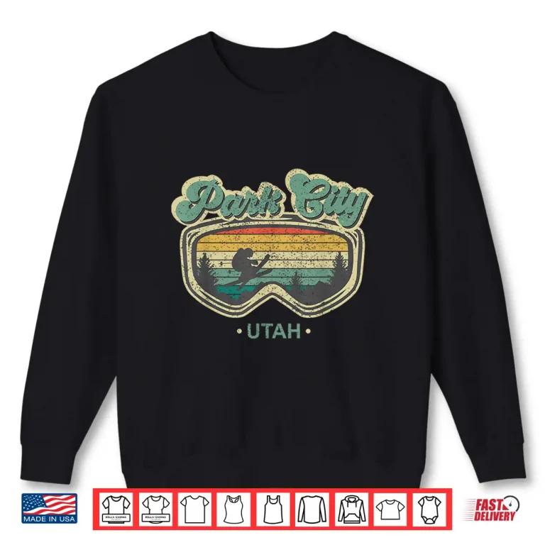 Sweatshirt Park City Utah Retro Ski Resort Vintage Skiing Vacation Gift Shirt