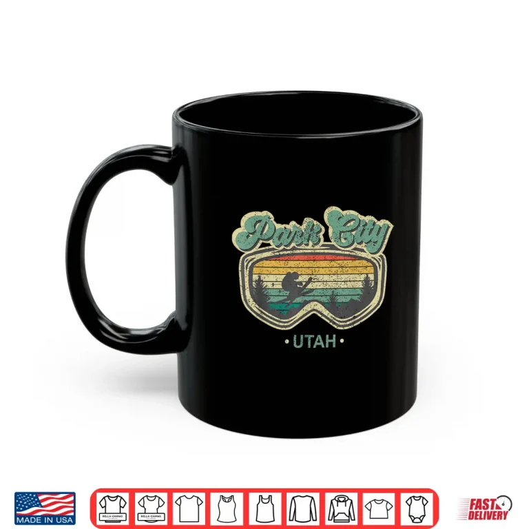 Mug Park City Utah Retro Ski Resort Vintage Skiing Vacation Gift Shirt