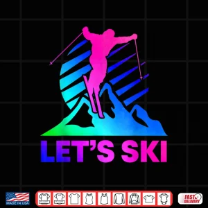 Design Retro Ski Vintage 80s 90s Skiing Outfit Shirt