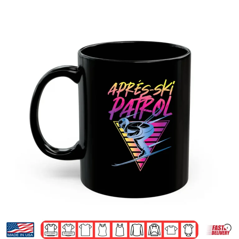 Mug Retro Vintage Snow 80s Apres Ski Patrol Shirt