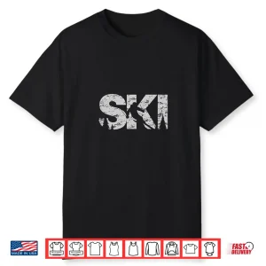 Ski Cool Skiing Style Alpine Skier Gift Women Men Boy Girl Shirt