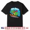 Ski Rex Funny Skiing Dinosaur Winter Sports Design For Kids Shirt