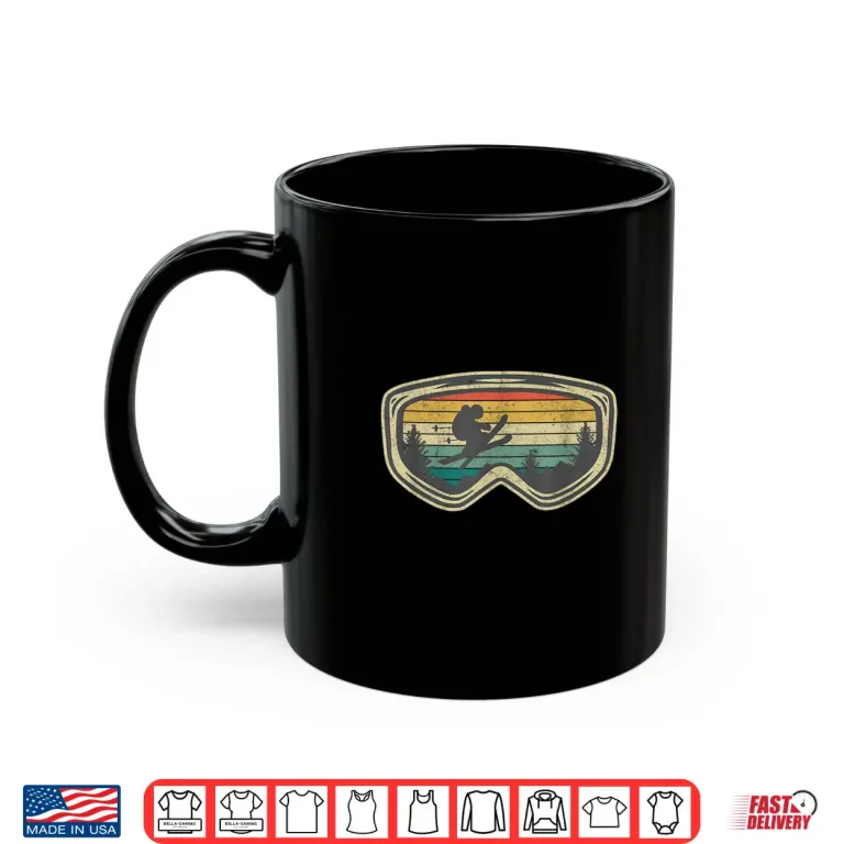 Mug Ski Goggles Mountain Snow Skiing Retro Winter Vacation Gift Shirt