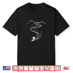Skiing Freeriding Race. Ski Alpine Slalom Racing Skier Shirt