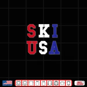Design Ski USA Shirt USA Skiing Apparel Shirt