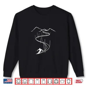 Sweatshirt Skiing Freeriding Race. Ski Alpine Slalom Racing Skier Shirt