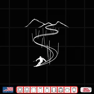 Design Skiing Freeriding Race. Ski Alpine Slalom Racing Skier Shirt