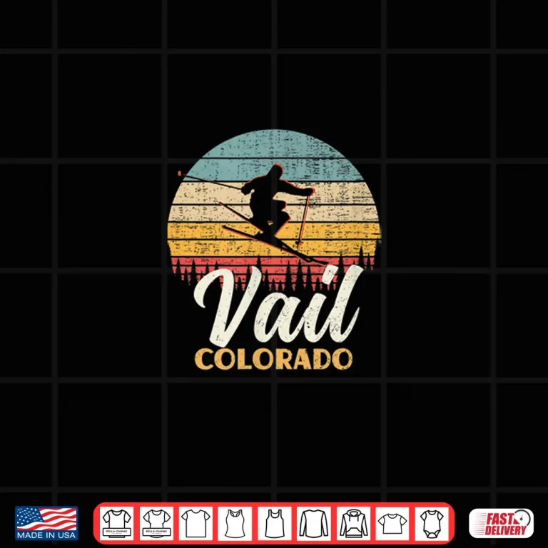 Design Vail Skiing Colorado Vintage Mountain Ski Shirt