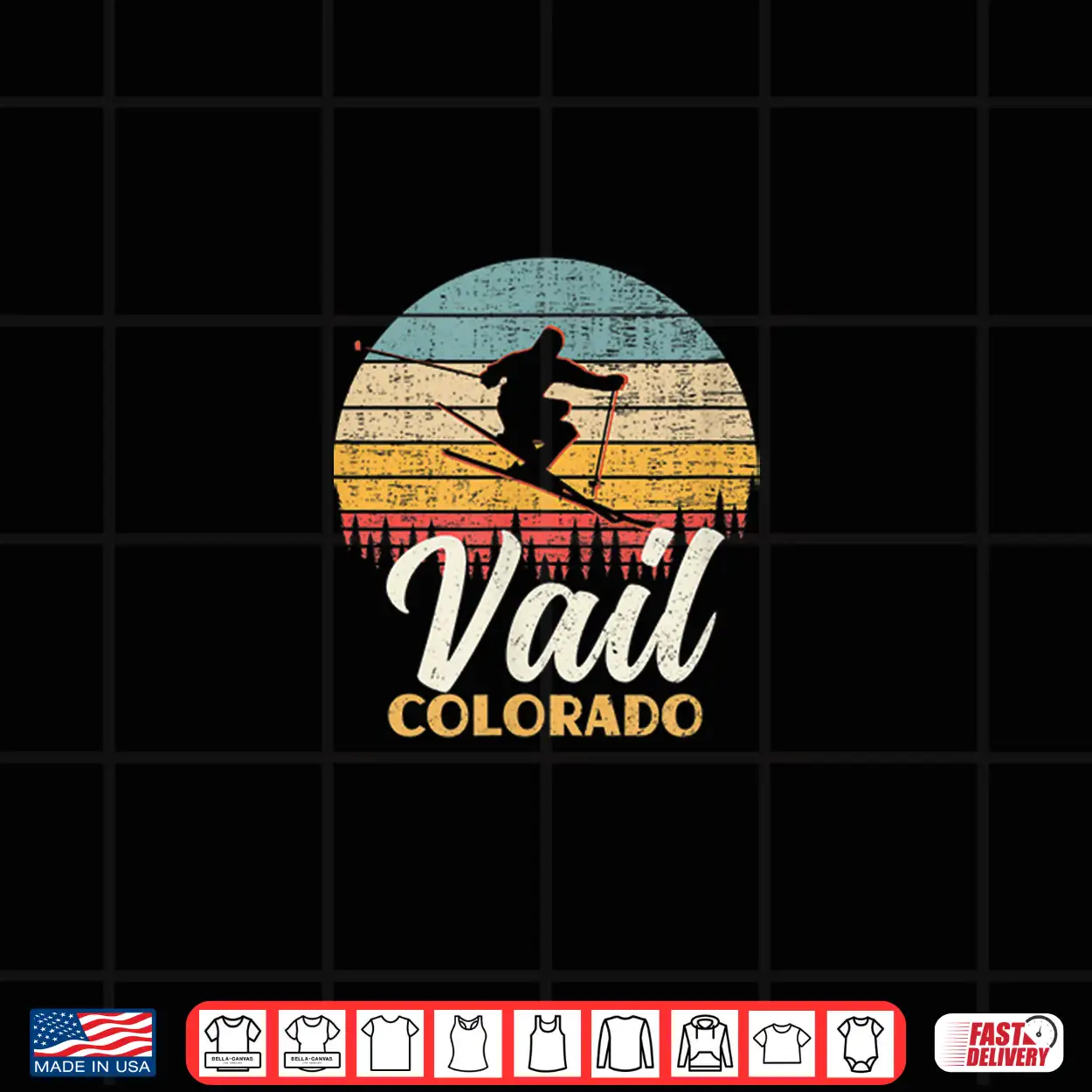 Vail Skiing Colorado Vintage Mountain Ski Shirt