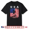 American Flag Usa Ski Team Support Skiing Winter Sports Shirt