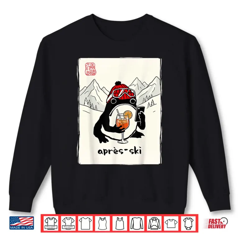 Sweatshirt Apres Ski Skier Japanese Men Women Kids Funny Skiing Shirt