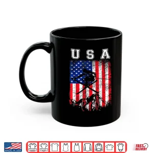 Mug American Flag USA Ski Team Support Skiing Winter Sports Shirt