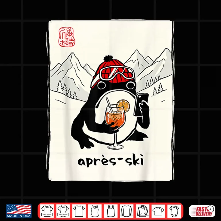 Design Apres Ski Skier Japanese Men Women Kids Funny Skiing Shirt