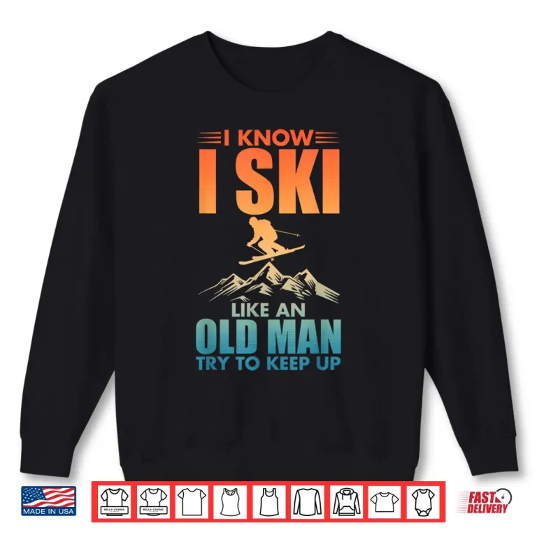 Sweatshirt Best Ski Art For Grandpa Men Skiing Nordic Skier Skiing Shirt