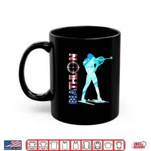 Mug Biathlon USA Flag Apparel American Cross Country Skiing Shirt