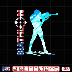 Design Biathlon USA Flag Apparel American Cross Country Skiing Shirt