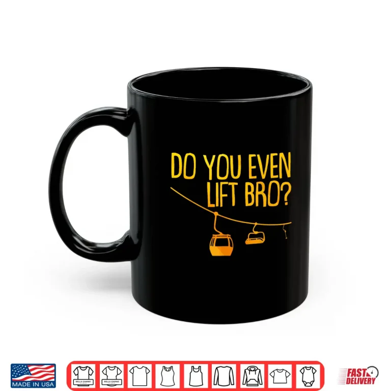 Mug Funny Ski Art For Men Women Winter Sport Skiing Snowboarding Shirt