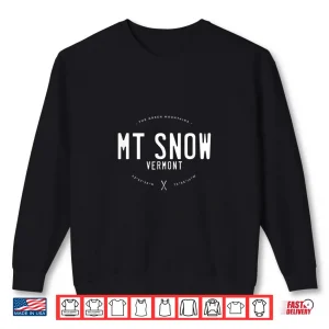 Sweatshirt Mt. Snow Vermont Graphic Distressed Vintage Ski Shirt