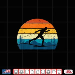 Design Retro Vintage Cross Country Skiing Winter Sports Skier Ski Shirt