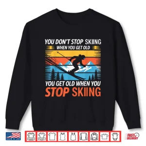 Sweatshirt Retro Vintage Skiing Skier Mountain Winter Snow Alpine Shirt