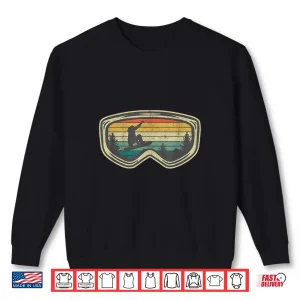 Sweatshirt Snowboard Goggles Mountain Snowboarding Retro Vacation Gift Shirt