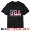 Usa Flag Skier American Usa Cross Country Skiing Shirt