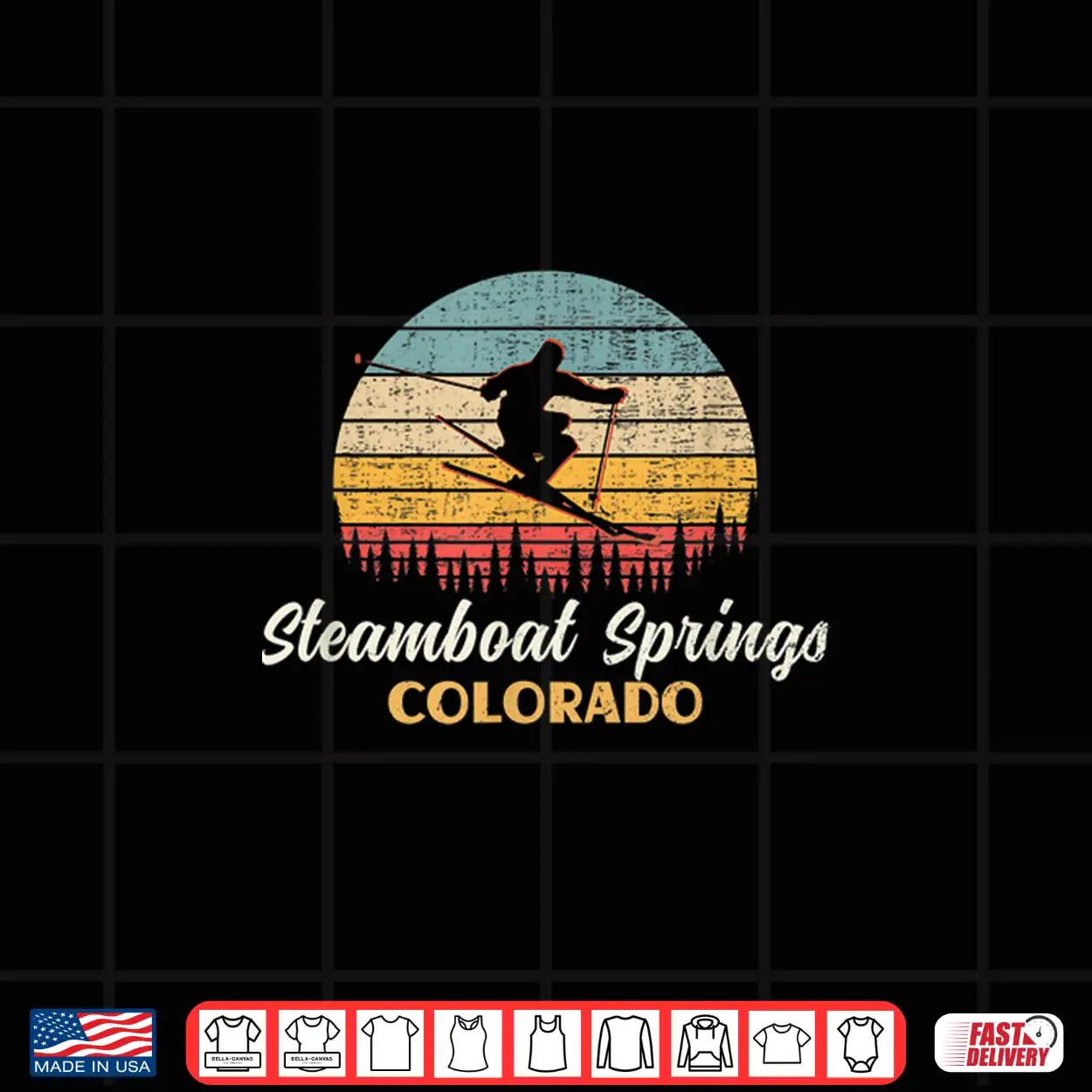 Steamboat Springs Skiing Colorado Vintage Mountain Ski Shirt