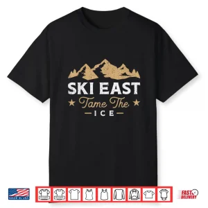 Vintage Skiing T Shirt Ski East Winter Mountain Vacation Shirt