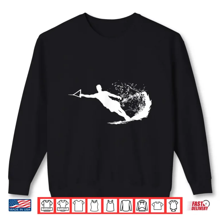 Sweatshirt Water Skier Silhouette Water Ski Motor Water Skiing Shirt