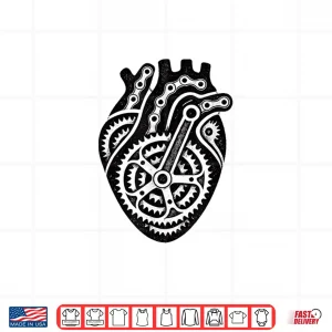 Design Bicycle Bike Heart Cycling Love Biker Men Women Biking Shirt