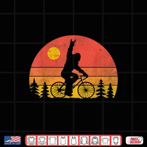 Design Bigfoot Mountain Bike Funny MTB Biking Cycling Sasquatch Men Shirt