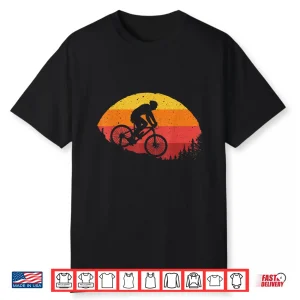 Cool Mountain Biking For Men Women Vintage Cycling Mtb Biker Shirt