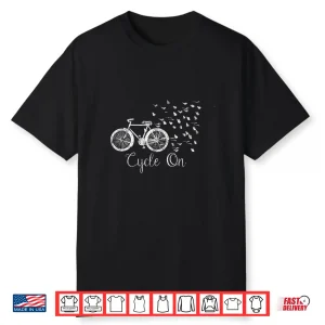 Cute Bicycle & Butterfly Cycle On Cycling Gift Shirt