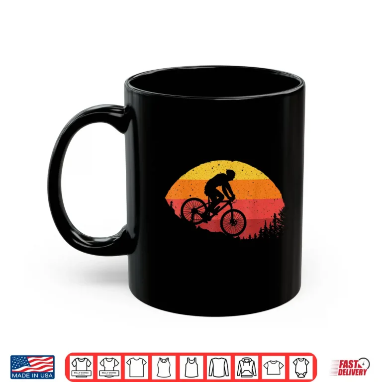 Mug Cool Mountain Biking For Men Women Vintage Cycling MTB Biker Shirt