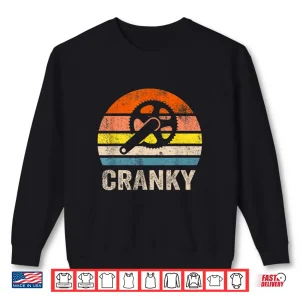 Sweatshirt Cranky Vintage Sun funny Bicycle Lovers Cycling Cranky Shirt