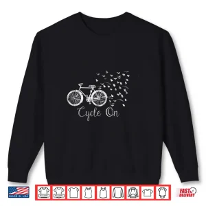 Sweatshirt Cute Bicycle Butterfly Cycle On Cycling Gift Shirt