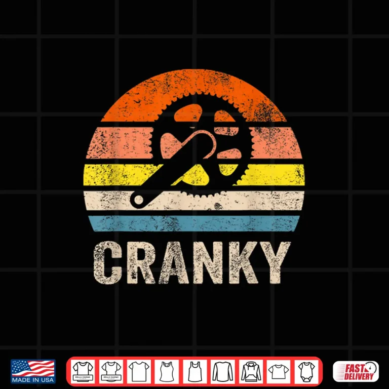 Design Cranky Vintage Sun funny Bicycle Lovers Cycling Cranky Shirt