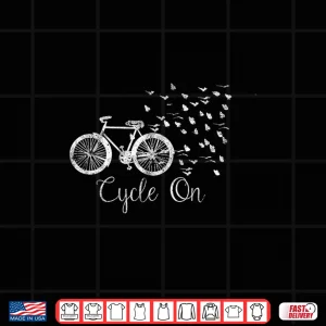 Design Cute Bicycle Butterfly Cycle On Cycling Gift Shirt