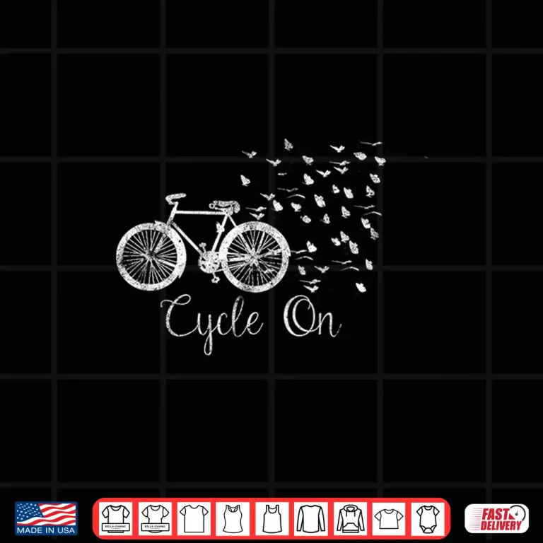 Design Cute Bicycle Butterfly Cycle On Cycling Gift Shirt