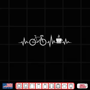 Design Cycling Coffee Heartbeat ECG Gravelbike Roadbike Cyclist Shirt